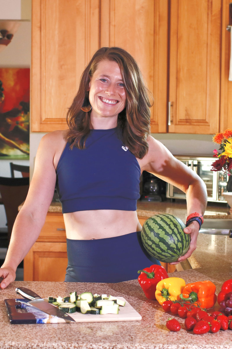 Lin Grimm in her kitchen